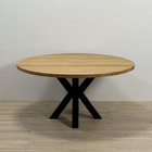 Clyde Solid Wood Natural Oak Round Table