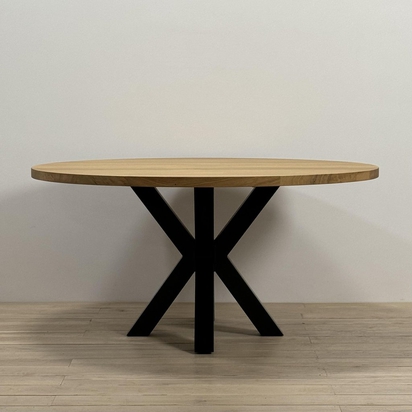 Clyde Solid Wood Natural Oak Round Table